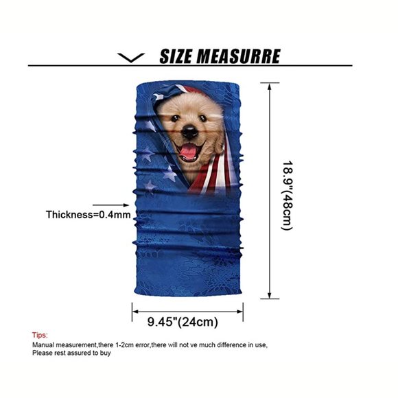 Men's Graphic Protective Face Mask Bandanna - Picture 6 of 6